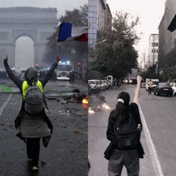 تصویر سمت راست 5 ماه پیش تهران تصویر سمت چپ همین حالا پاریس