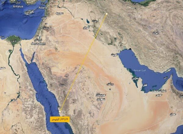 شاید جالب باشه فاصله شهر پاوه تا تاسیسات آرامکو عربستان ۱۶۴۹.۷۹ کیلومتر است